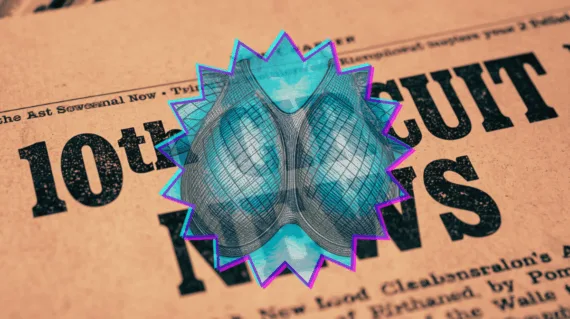 10th Circuit Breast Mesh News headline featuring an internal bra implant