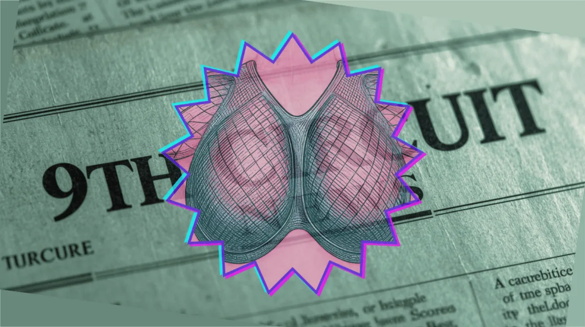 9th Circuit Breast Mesh News headline featuring an internal bra implant